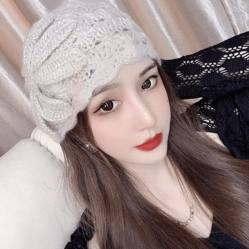 

WTEMPO Fall Winter Solid Color Casual Hats Women s Warm Woolen Hats Versatile Outdoor Large Size Knitted Hats One Size абрикосовий