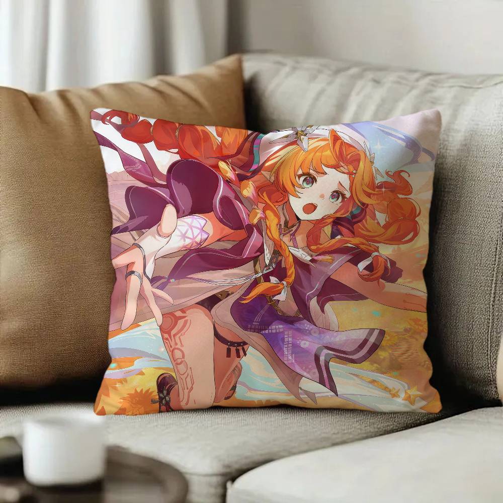 Game Anime Wuthering Waves Pillow Gift Home Office Decoration Bedroom Sofa Car Cushion Cover case x