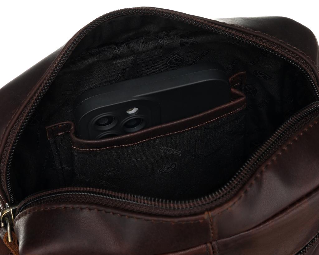 PTN YP002E-OPU-6781 Brown Leather Bag