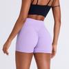 Women's High Waist Pleated Quick-Dry Yoga Shorts - Peach Hip Lifting Fitness Running Pants