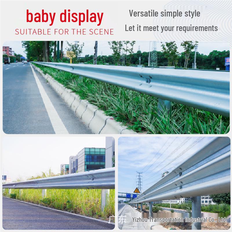 Rural Road Three-Wave Hot-Dip Galvanized Guardrail Panel for Anti-Collision Protection