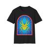 Stained Glass Spider T-Shirt - Funny Halloween Shirt, Unisex Tee for Halloween