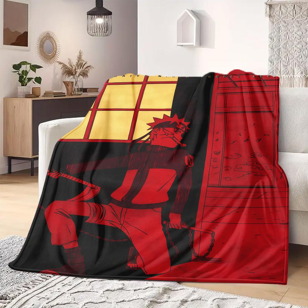 Naruto Anime Print Blanket Warm  Comfortable Flannel Blanket Suitable for Bedrooms, Sofas, Beds, Chairs, Picnics, Travel
