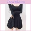 Knit Fabric Short Dress Two Piece Set With Ruffle Details For Women Spring 2025