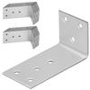Kotarbau® Squadra da Falegname Connettore Angolare Acciaio Inossidabile Zincato 40 X 80 X 40 Mm Set Da 25 Pezzi