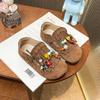 Children's Leather Shoes Autumn and Winter Children's Foreign Style Fringed Beaded Birkenstocks Baby Soft-soled Casual Doudou Shoes