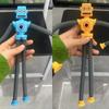 2pcs/lot Suction Cup Telescopic Tube Robot Shape Stretch Tube Giraffe Educational Decompression Toy Anti-stress Squeeze Toy