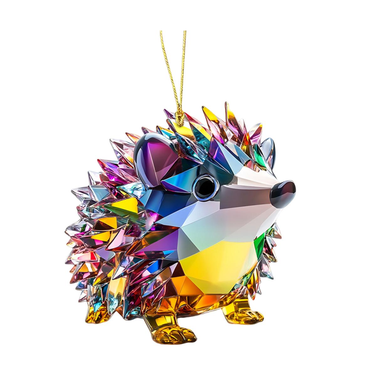 

Yousheng 1/2 шт. Автомобильные подвески со шнурком, легко подвешиваются, цветные кристальные украшения, сверкающие акриловые украшения, подвески в виде ежика A