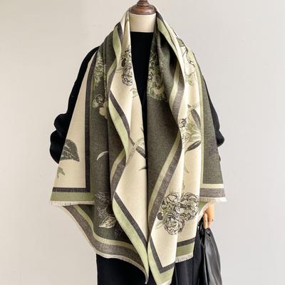 Autumn and Winter New Imitation Cashmere Shawl Scarf Women's Winter Senior Sense Versatile Thickened Warm Scarf