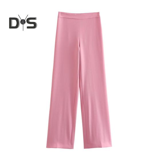 2 bucăți/set ținute birou femei rever mânecă lungă costum cu un singur buton haină talie înaltă pantaloni lungi set îmbrăcăminte de lucru pentru afaceri