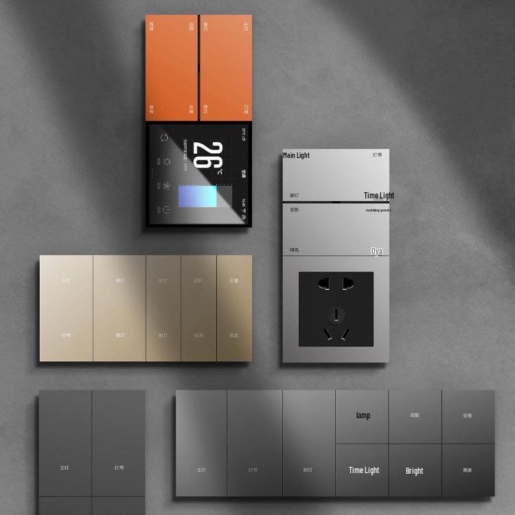 Smart Zigbee Tuya Double Switch with Alexa Voice Control, Aluminum Panel, and 86 Back Box Compatibility