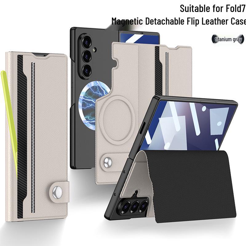 

Samsung ZFold7 Business Magnetic Leather Flip Case with Wireless Charging Samsung Z Fold 7