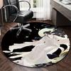 1pc Anime Design Round Carpet Office Chair Mat, Non Slip Rug for Home Decor, Living Room, Bedroom