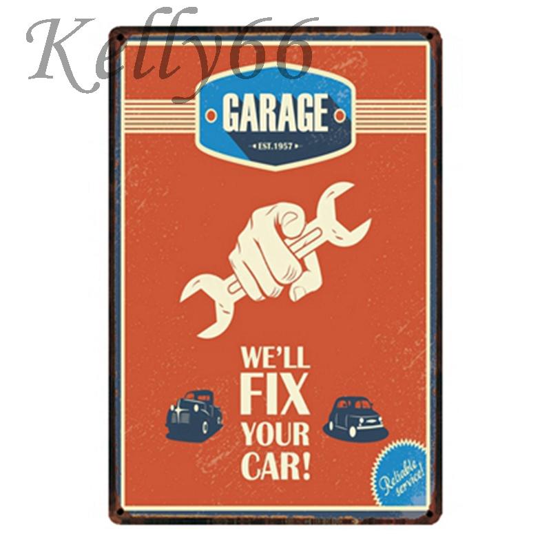 

[ Kelly66 ] WE.LL FIX YOUR CAR Metal Sign Tin Poster Home Decor Bar Wall Art Painting 20*30 CM Size y-1581