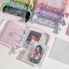 Korean Holographic Star PVC Card Holder - Cute Heart Zipper Album for Photocards & Journaling
