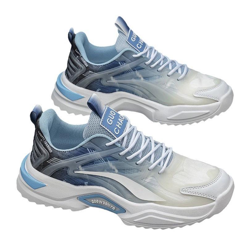 Spring New Versatile Casual Fashion Thick Soled Dad Shoes Student Running Sports Shoes Trendy Breathable Men's Shoes