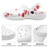 White Printed EVA Clogs for Women Men Flexible Lightweight Slip On Casual Shoes Soft Sole Summer Sandals Daily Comfort Wear