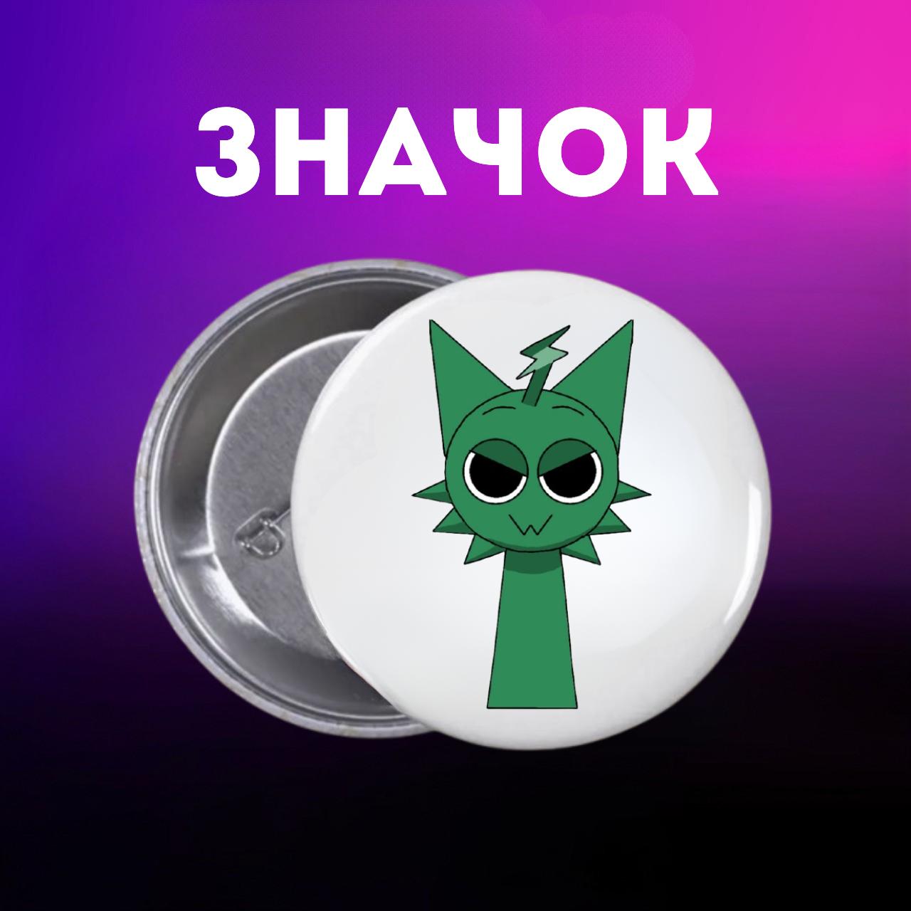 

Значок Спрунки Sprunki на шпильці на рюкзак 44 мм 1 шт 44 різнокольоровий