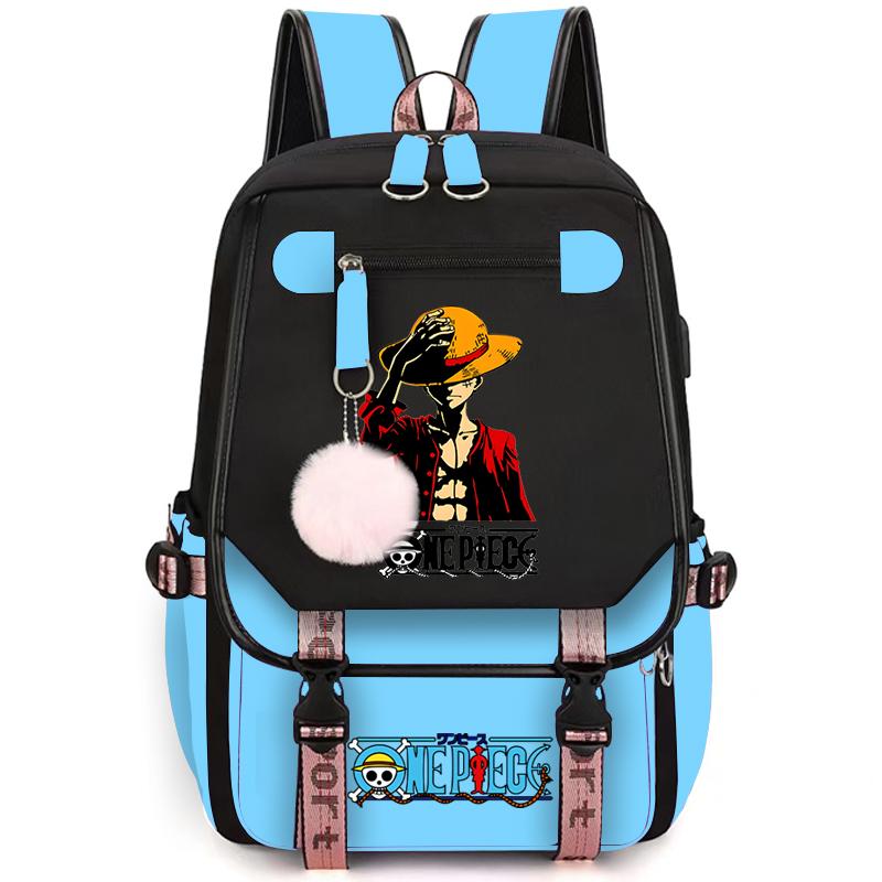 Anime One Piece High Quality Female Backpack Waterproof Knapsack with Ligh Tweight Book Bag for Kid Gifts Men Women Travel Bag Leisure Bag Rucksack