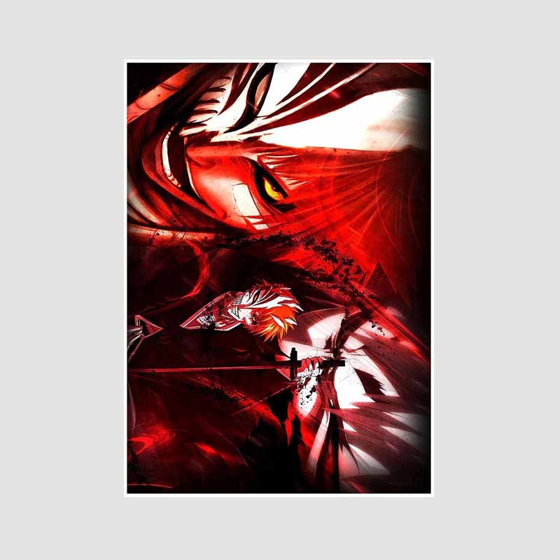 Japanese Anime Bleach Poster Decor Retro White Paper Posters and Prints Wall Art Painting Bedroom Bar Cafe Decoration Mural Fans Collection Gifts