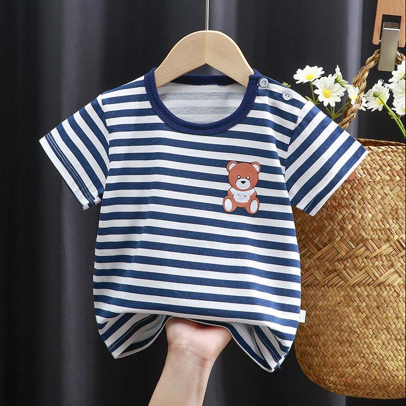 Cute Cotton Short-sleeved T-shirt Tops Children's Clothing Baby Clothes Cartoon