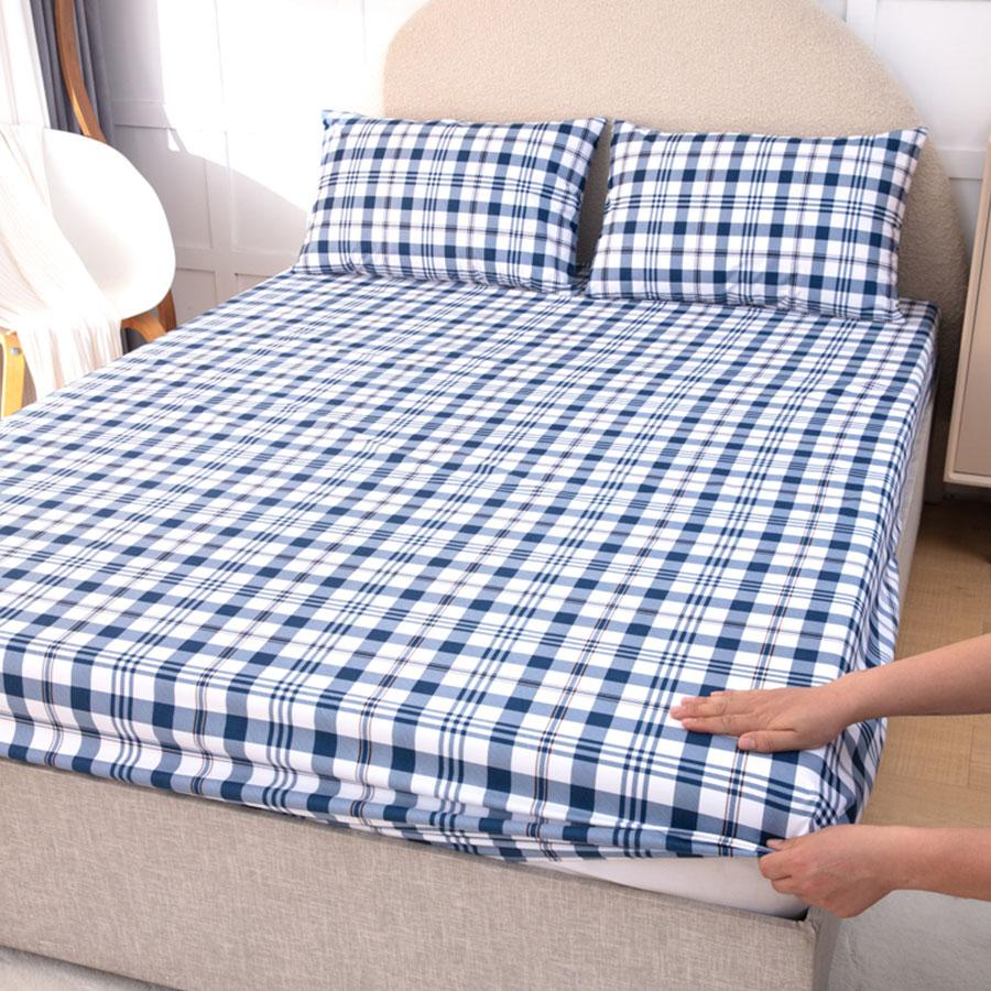 1pc Waterproof Mattress Protector Breathable Mattress Cover Anti-mite Anti-bacterial Fitted Bed Sheet (No Pillowcase)