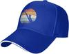Retro Saxophone Sunset Print Baseball Cap Vintage Adjustable Cotton Casual Hat for Unisex Adults