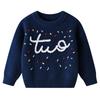 Autumn and Winter Hand-embroidered Colorful Baby and Infant Base Knitted Sweater Children's Sweater