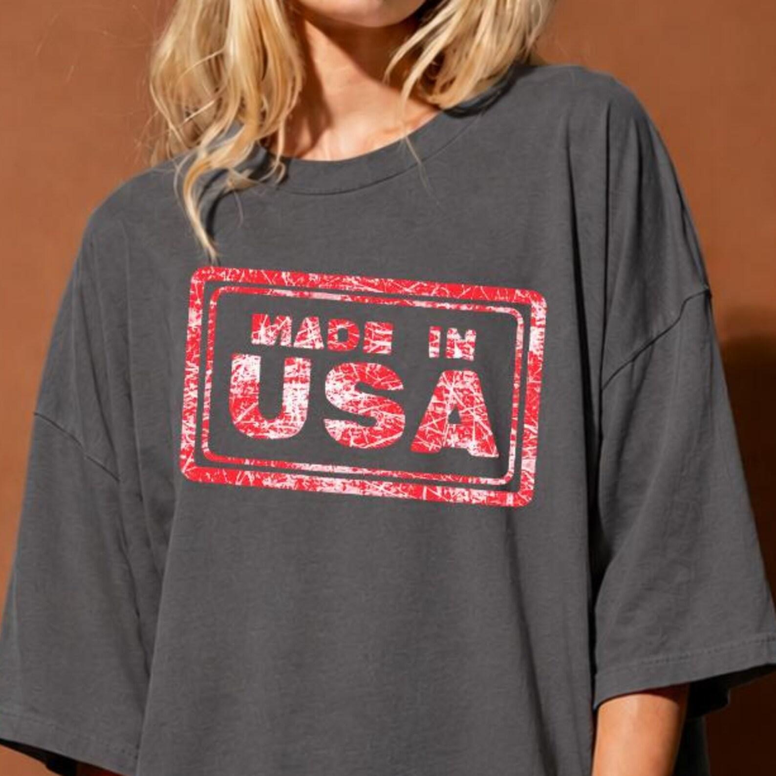 Made in USA Shirt, America Retro Shirt, Patriotic USA Tee, America Shirt, Fourth of July Shirt, USA Pride Shirt L