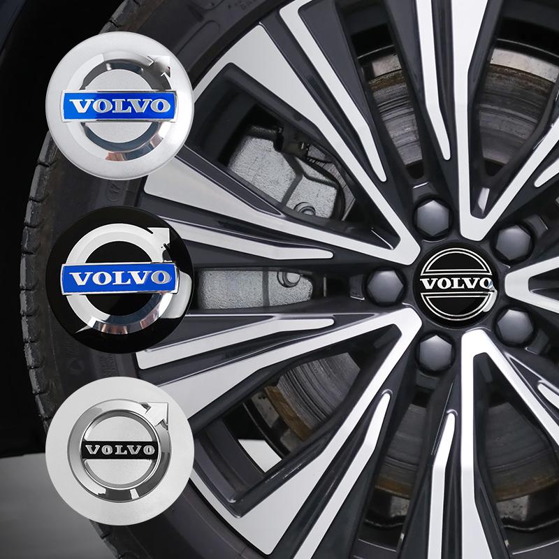 4pcs 65mm Car Wheel Center Hub Caps Tire Rim Covers For Volvo V60 V40 XC90 XC40 S60 C30 XC60 V50 V70 S90 AWD T6 Auto Accessories