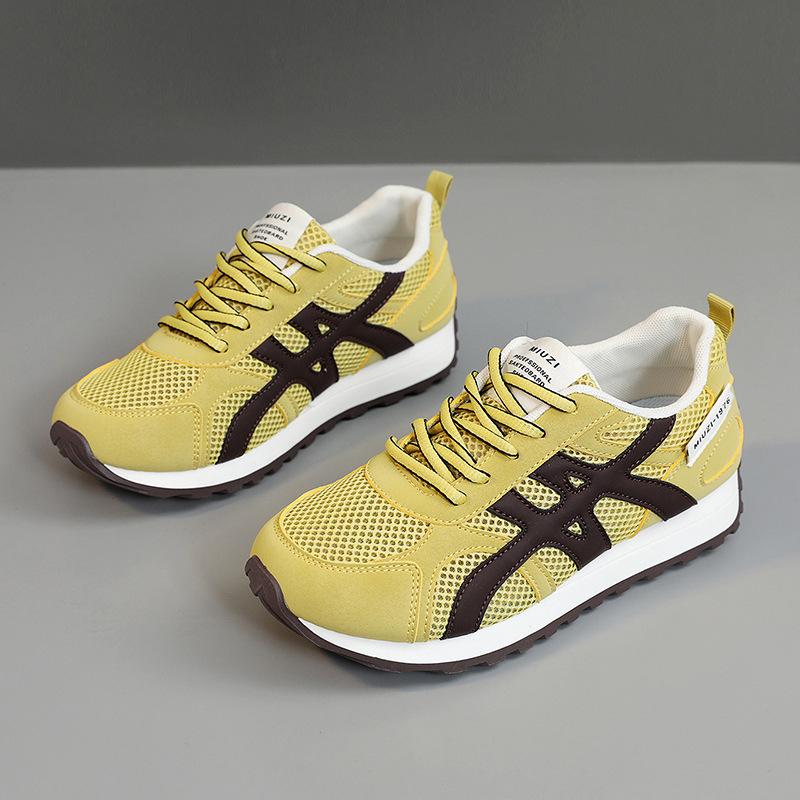 

KT Forrest Gump shoes new spring mesh breathable with skirt single shoes soft sole 40 жовтий