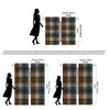 Piece Set High Definition Digital Printed Curtainplaid Style Colorful Checkered Pattern Curtainhome Decoration Curtain Polyester