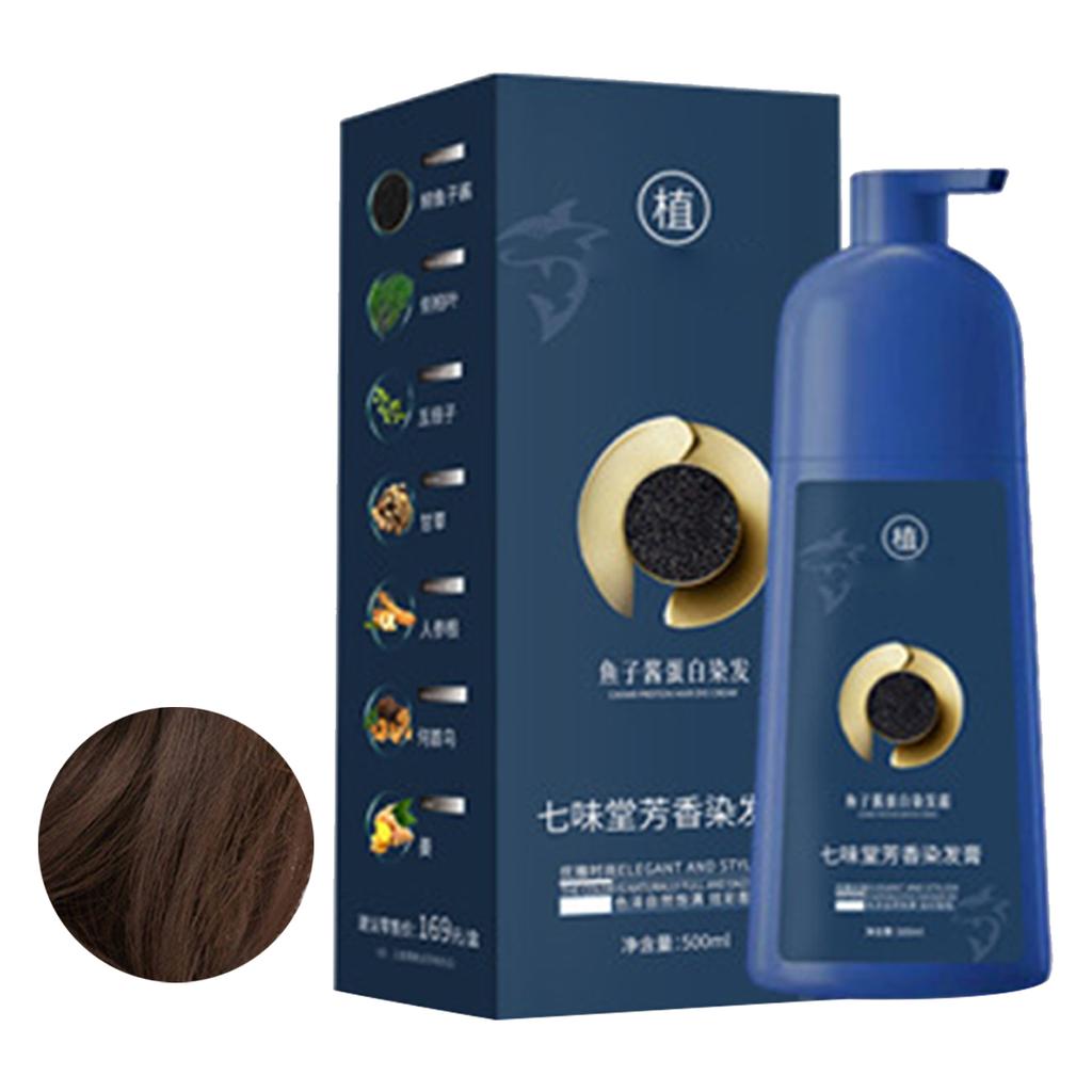 1 Piece Caviar Protein Hair Dye Natural Long Lasting Color Non Damaging Hair Color Kit with Tender Care for Women Men Styling Accessories