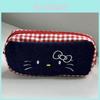 Hello Kitty Denim Girl Pencil Case With Large Capacity For Students And Office Use