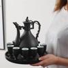 Antique Style Ceramic Wine Set: Decanter & Small Baijiu Cups