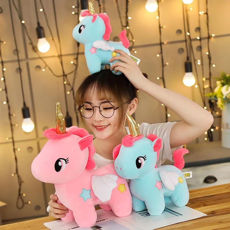 Cute Unicorn Plush Toy Appease Sleeping Pillow Doll Animal Stuffed Plush Toy Birthday Gifts for Girls Children