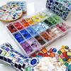 450 Stuks Mozaïek Pleisters Hoge Duurzaamheid Levendige Kleur Mini Handgemaakte Mozaïek Glas DIY Ambachten Sieraden Maken Verjaardagscadeau