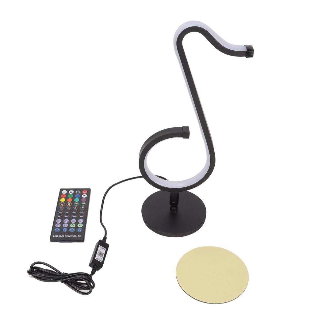 Musical Note Table Lamp Intelligent Control 180 Degree Rotation RGB Cool Desk Lamps for Living Room Bedroom Bedside