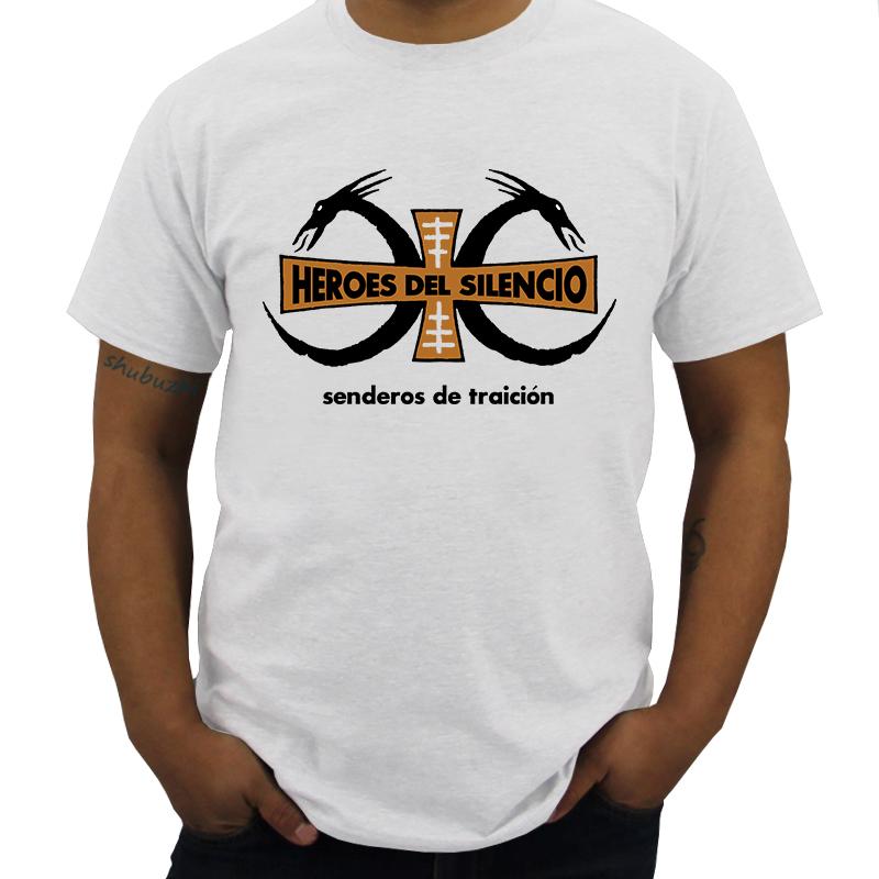 хлопковая футболка бренд топ Heroes Del Silencio Senderos Bumbury Футболка (Размеры S-3XL) Готово к отправке! Футболка S