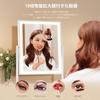 HASIPU Lighted Makeup Actress Tabletop Mirror with 3 Color Lighting Smart Touch White x 30 cm Mirror, Mirror, Light, Modes, Control, 360° Rotation,