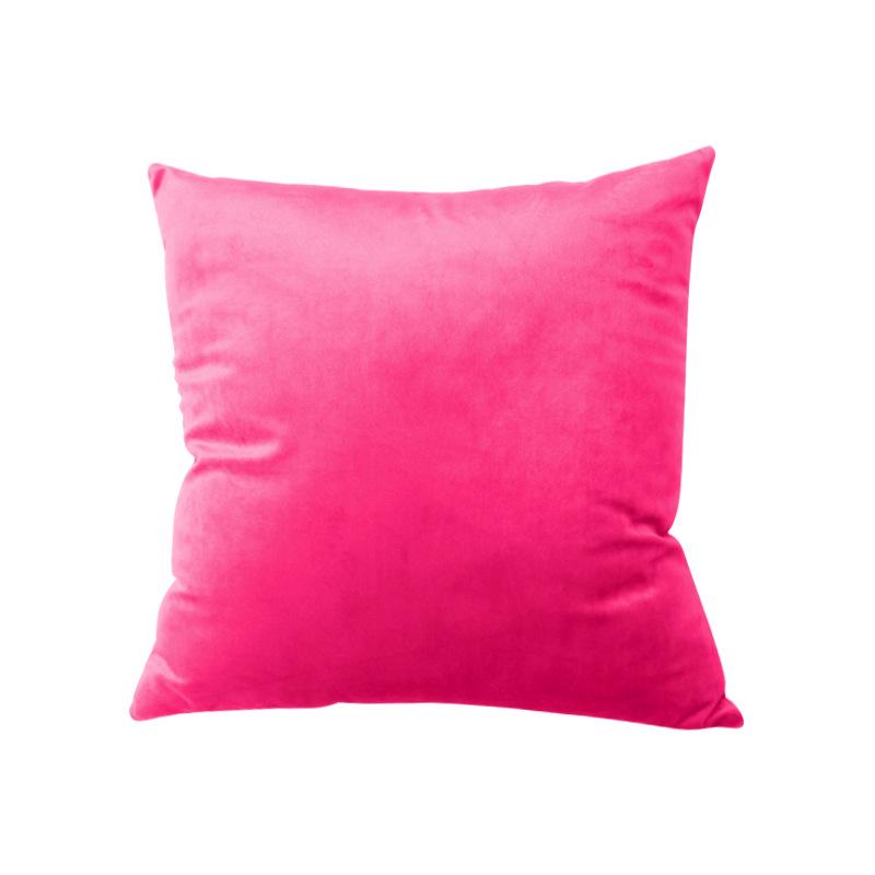 Solid Color European Style Pillow Case Office Velvet Pillow Home Waist Pillow Cushion