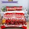 Set copripiumino 3 pezzi (1*Copripiumino + 2*Federe, Senza Nucleo),Set Biancheria da Letto con Stampa Liverpool F.C, Decorazione Camera da Letto, Per Tutte le Stagioni, Regalo di Compleanno