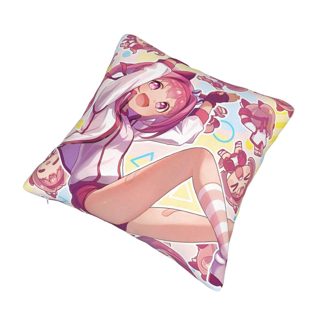 Printing Umamusume Pretty Derby Haru Urara Pillowcase Polyester Cushion Cover Gift  Throw Pillow Case Cover Car Square