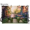 Photography backdrop forest jungle background for photo studio party decoration supplies dessert table banner green Palm tree
