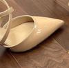 Z-70 2025 high heels wedding shoes banquet femininity thin heel pointed sexy nude cross strap single shoes