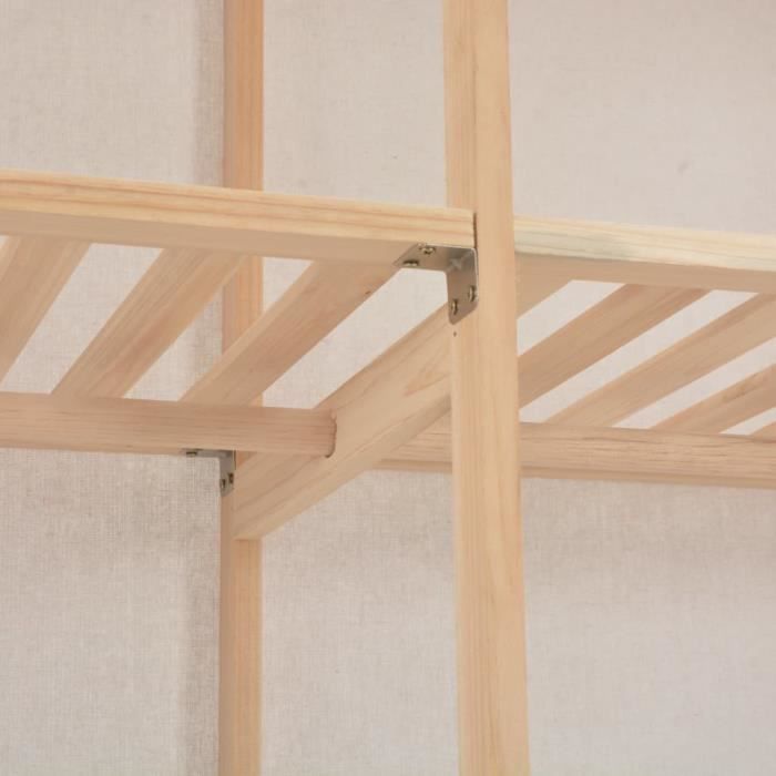VidaXL Garde-robe Blanc 200 x 40 x 170 cm Tissu