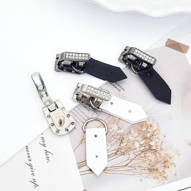 4pcs/Set High-Grade Metal Buttons Ladies Mink Fur Coat Duckbill Diamond Buttons Buckles Concealed Buckle Invisible Button