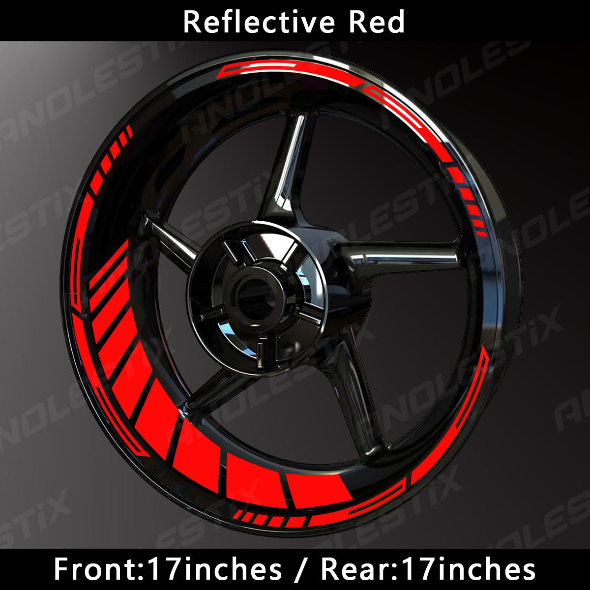 

Светоотражающие наклейки на колеса мотоцикла, наклейка на ступицу, полоса на ободе 17 дюймов для YAMAHA Honda Kawasaki Suzuki BMW KTM Husqvarna Triumph