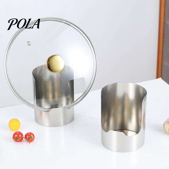 Vertical Kitchen Rack Utensil Holder, Heavy Duty Stainless Steel Storage Rack, Space-Saving Organizer, for Pot Lids Ladles Spatulas Cutting