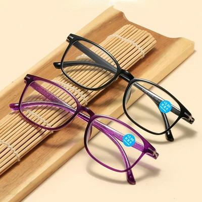 Ultra Light and Fashionable Reading Glasses for Men and Women, High-definition Anti Blue Light Presbyopia Glasses, 0+100 To+400